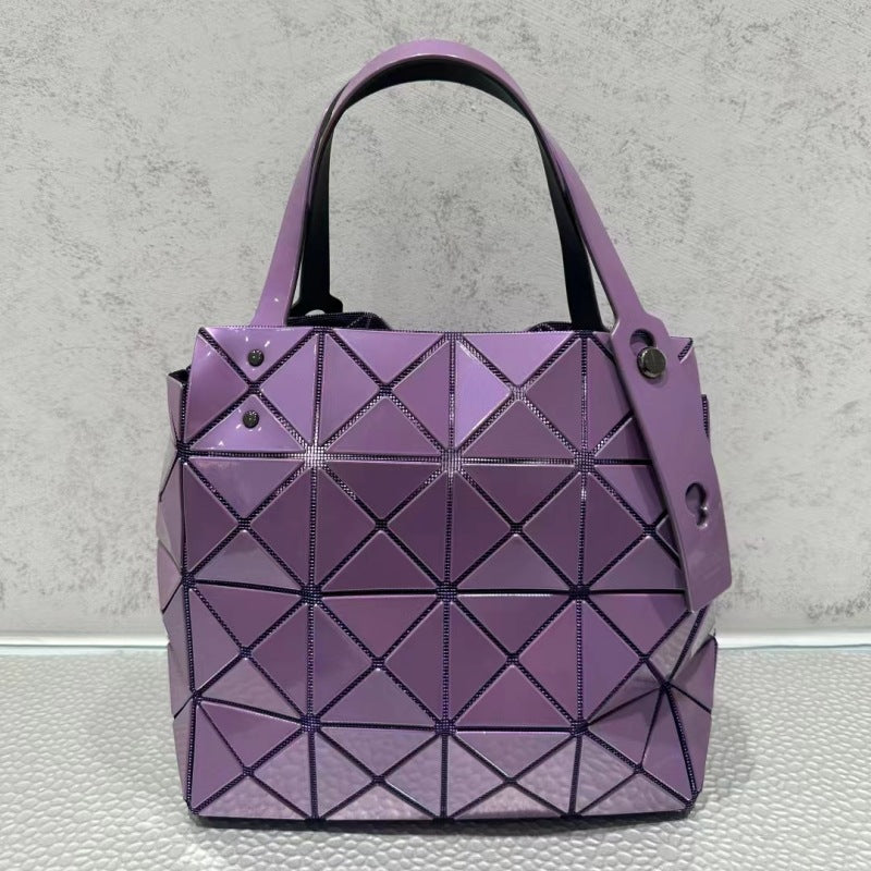 Women's September Underarm Geometric Diamond Pattern Box Shoulder Bags