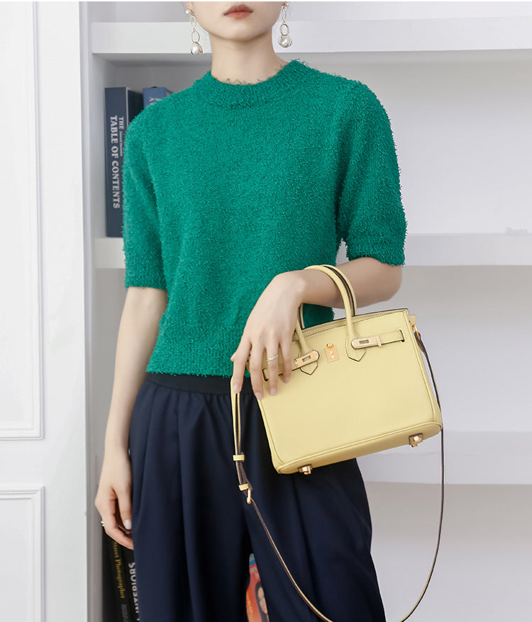 Women's Top Layer Cattlehide Leather Fashion Mini Shoulder Bags