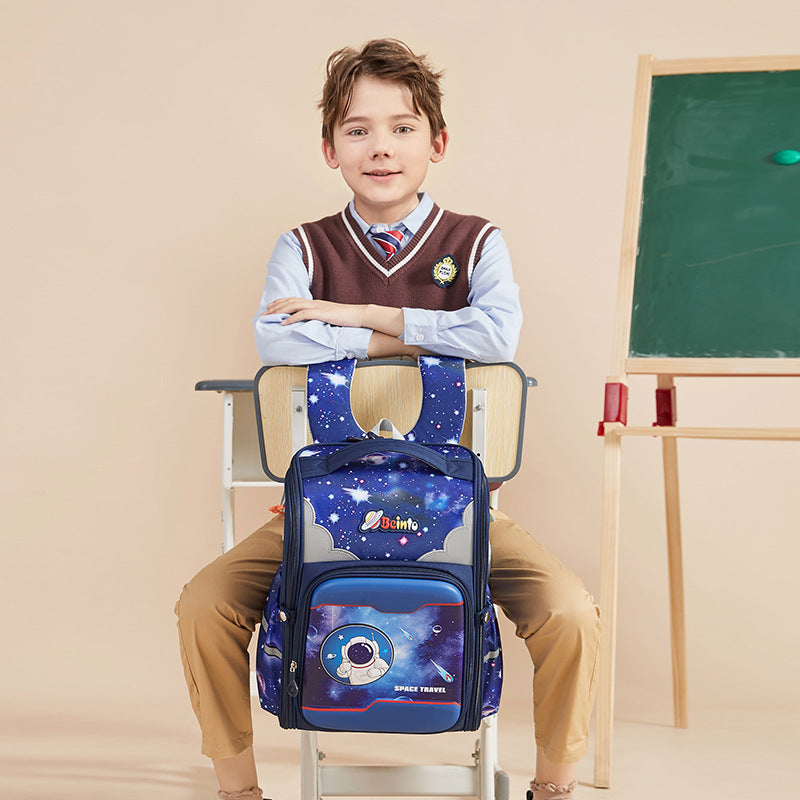 Open Lightweight Large Capacity Burden Reduction Elementary School Students' Schoolbags