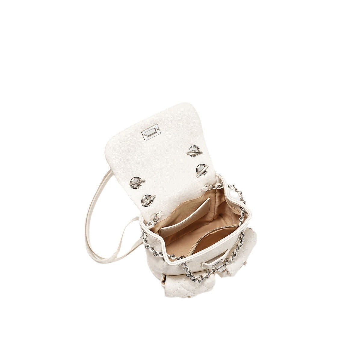 Women's Good-looking For Classic Style Rhombus Chain Backpacks