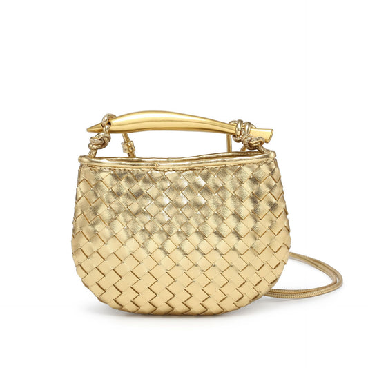 Women's Handmade Woven Fashion Leisure Mini Dumpling Shoulder Bags