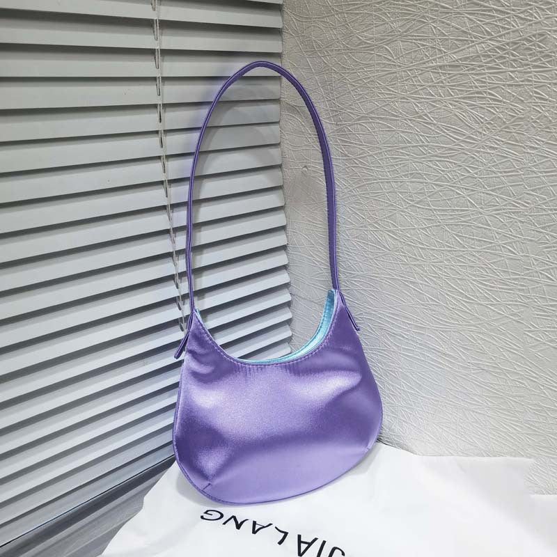 Women's High-grade Portable Underarm Korean Satin Selenodont Armpit Bags
