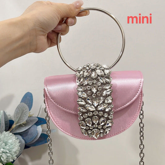 Women's Attractive Graceful Shiny Vintage Satin Crossbody Bags