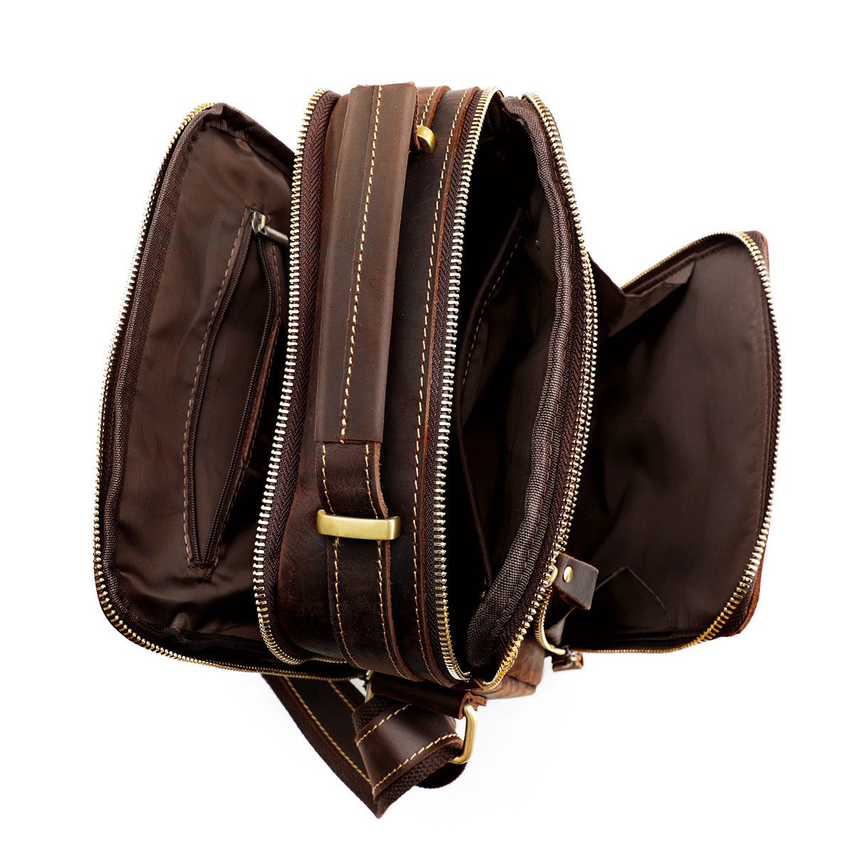 Men's Retro Crazy Horse Leather Mobile Men's Shoulder Bags