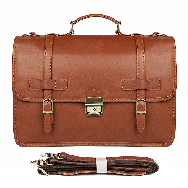 Men's Winter British Style Genuine Leather Exquisite Men's Briefcases