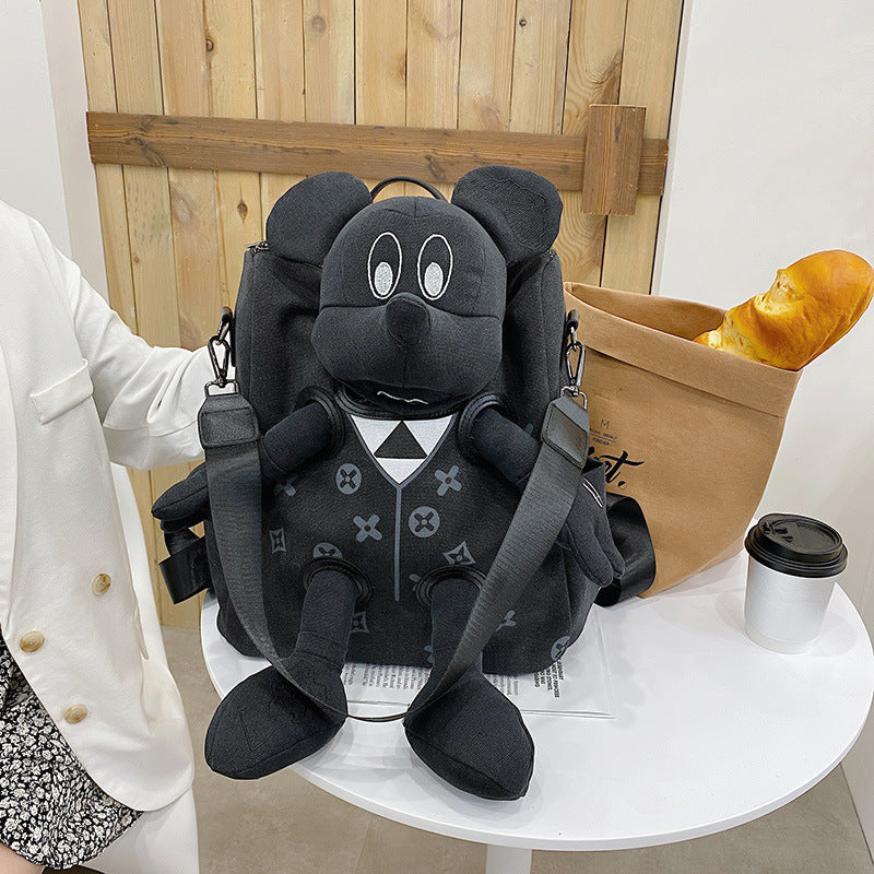 Mickey Canvas Female Leisure Large Capacity Backpacks
