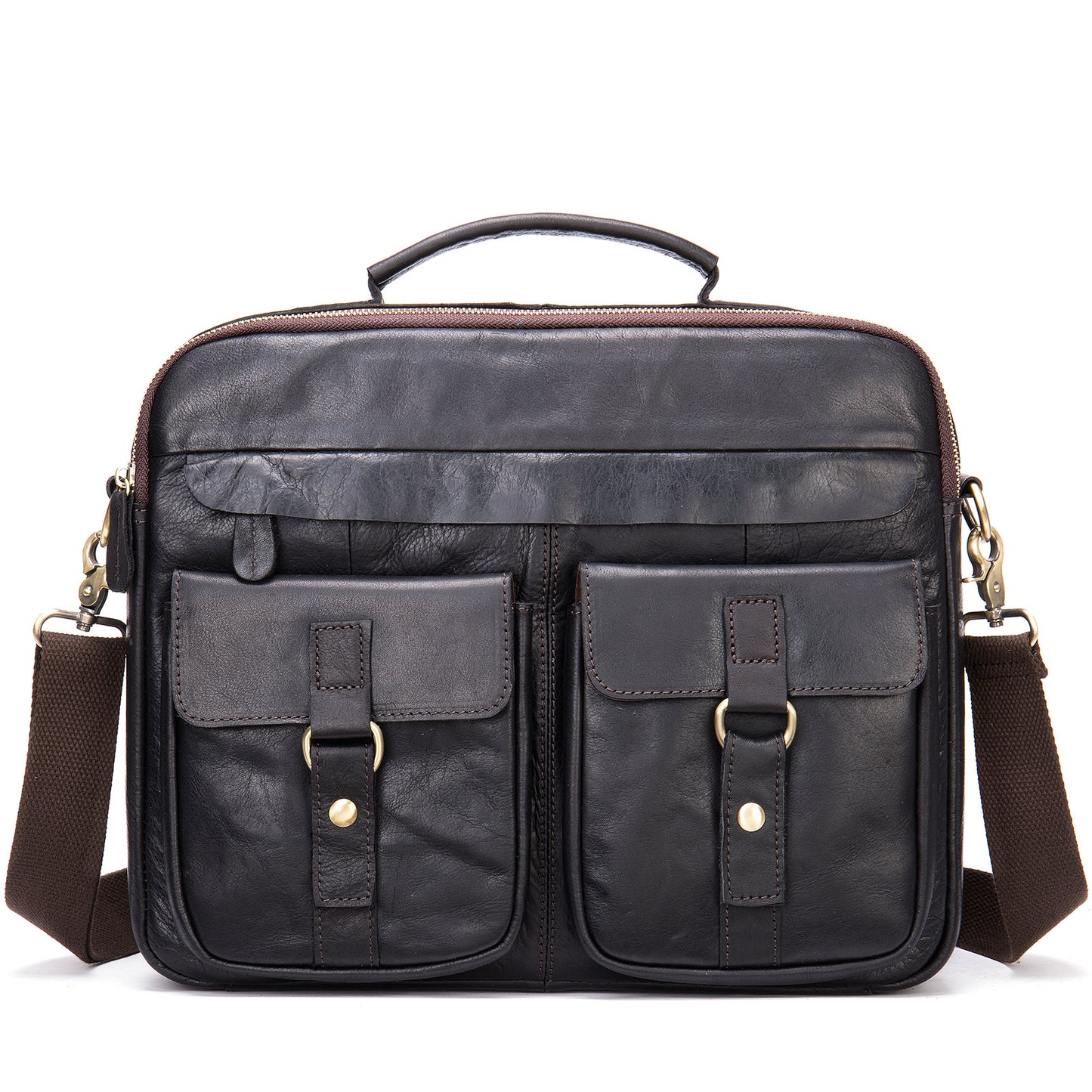 Men's Horse Leather Vintage Top Layer Cowhide Men's Shoulder Bags
