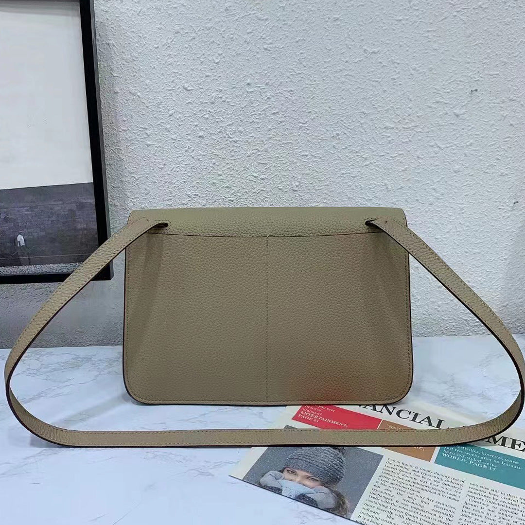Women's Leather Hand Top Layer Cowhide Lychee Crossbody Bags