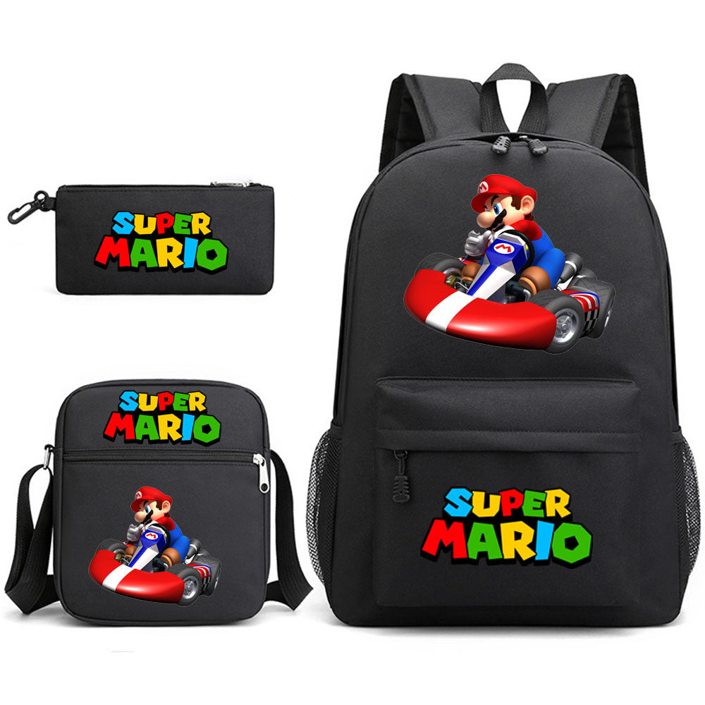 Game Mario Super Mary Three-piece Cartoon Middle School Students' Schoolbags