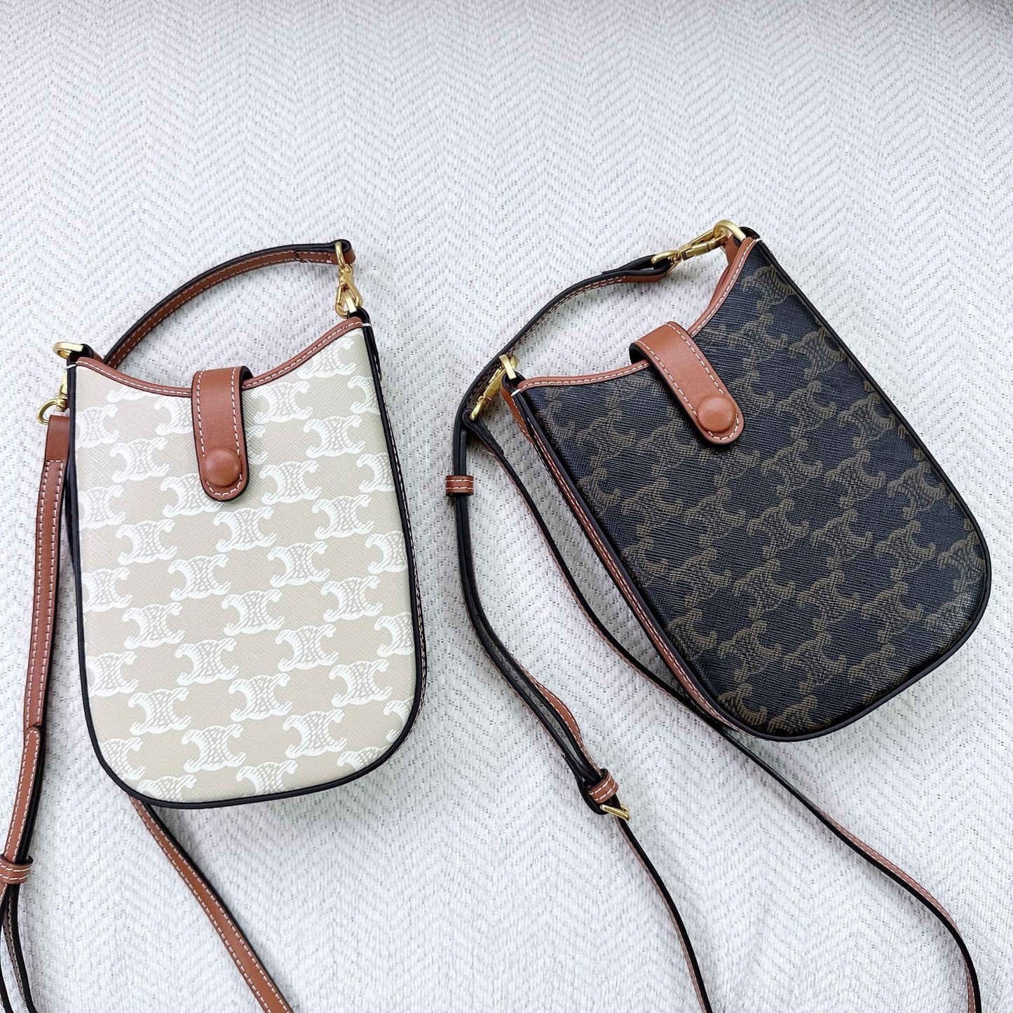 Genuine Leather Arc Mobile Fashion Single Phone Bags