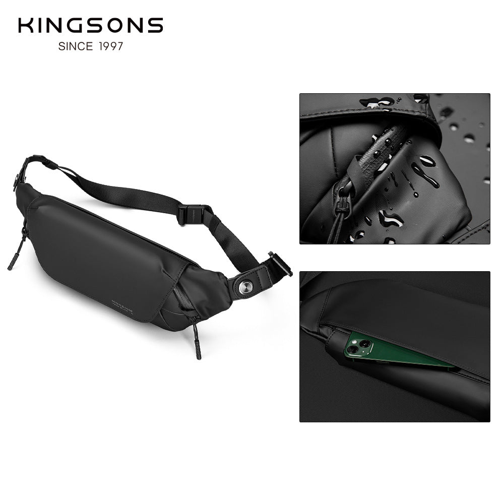Men's Simple Waterproof Lightweight Street Trendy Mobile Men's Chest Bags