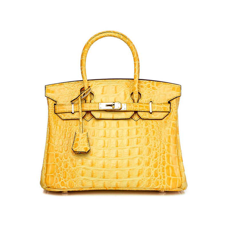 Women's Classic Fashion Genuine Leather Platinum Handbags