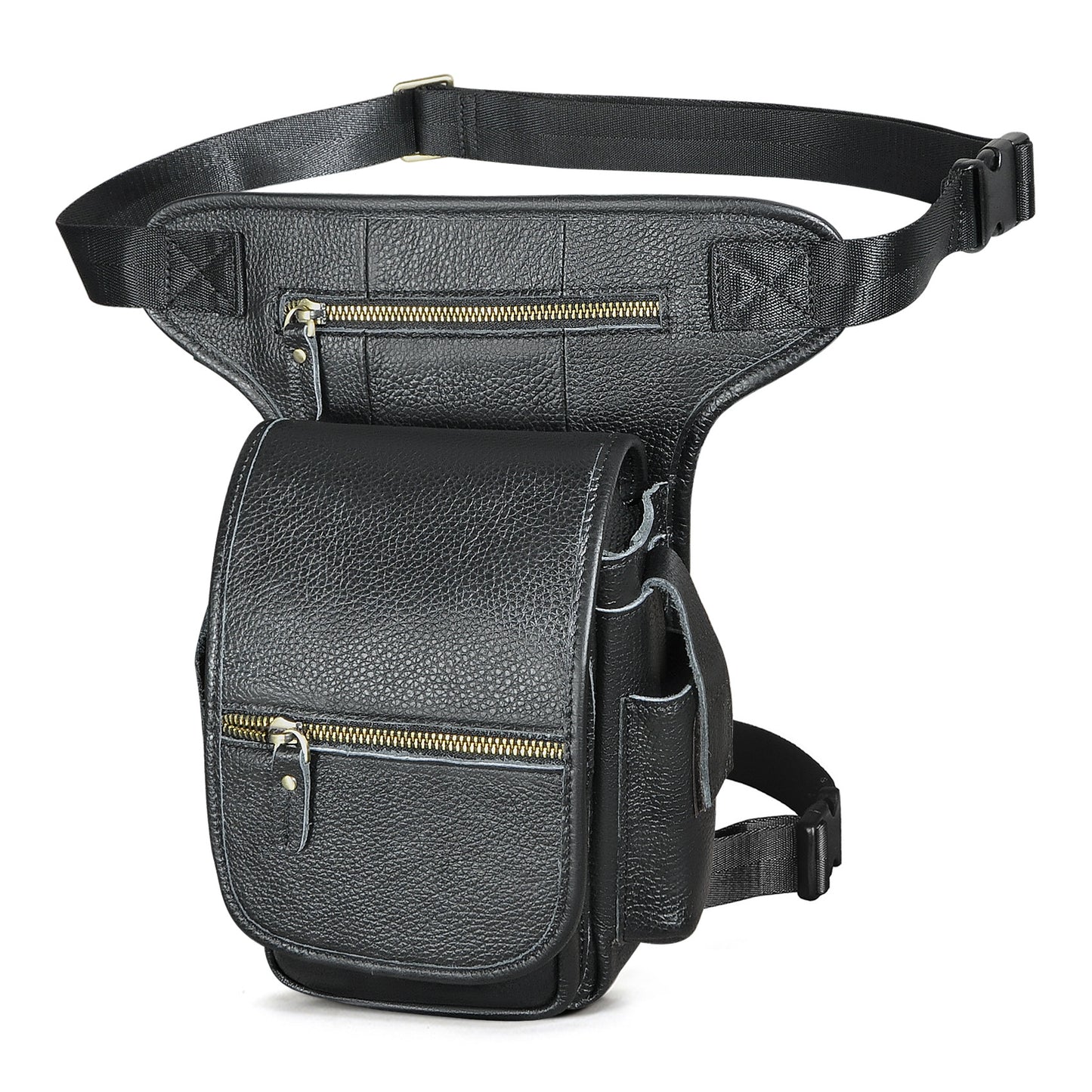 Men's Leather Cowhide Retro Trendy Cool Mobile Bags