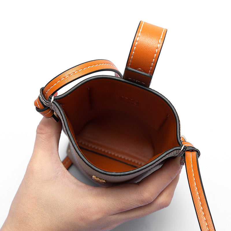 Women's Genuine Leather Summer Retro Single Mini Crossbody Bags