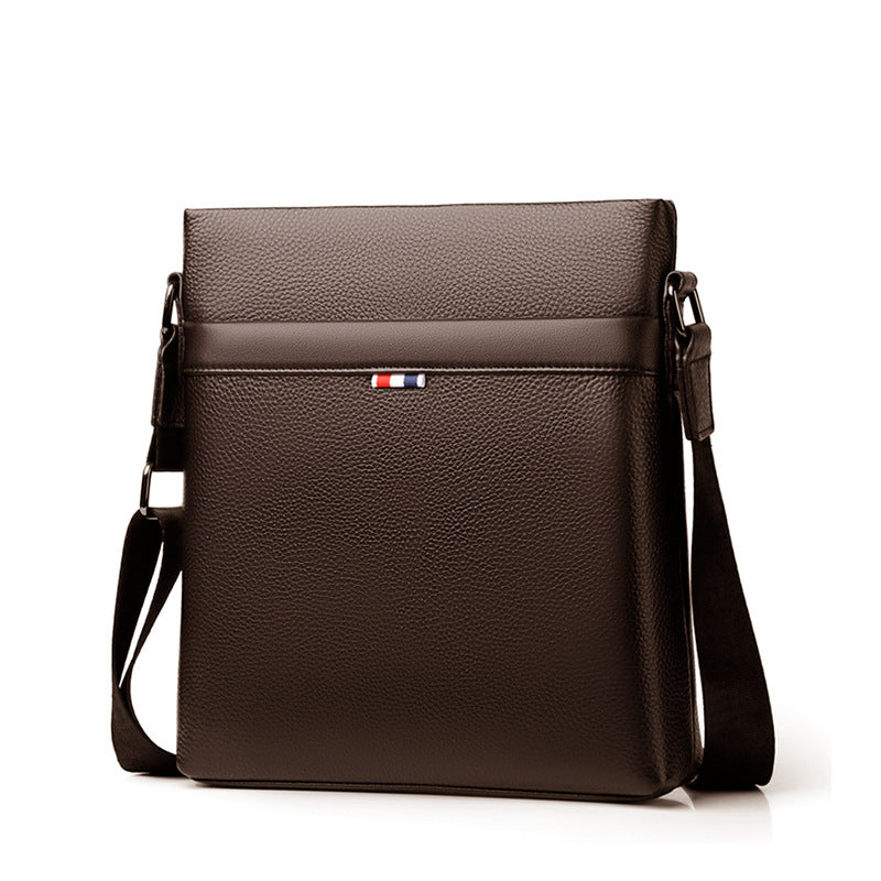 Men's First Layer Cowhide Leather Vertical Business Men's Shoulder Bags