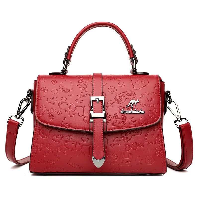 Soft Double Joint Blue Denis Kangaroo Handbags