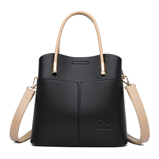 Women's Genuine Leather Commuter Portable Large Capacity Handbags