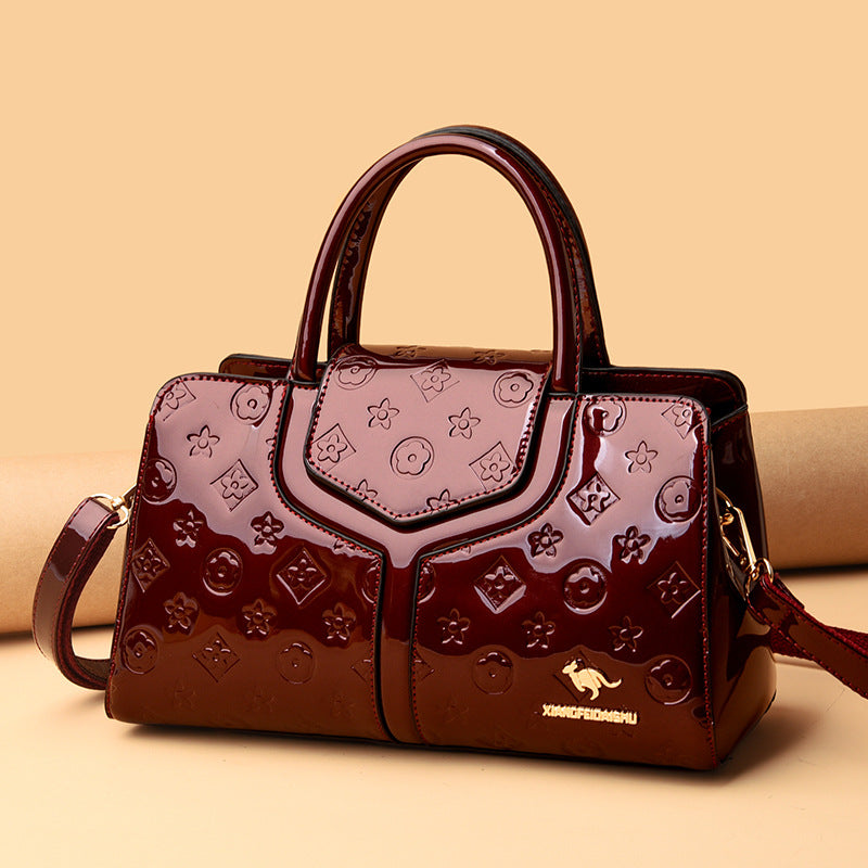 Women's Autumn Patent Leather Elegant Generous Fashionable Handbags