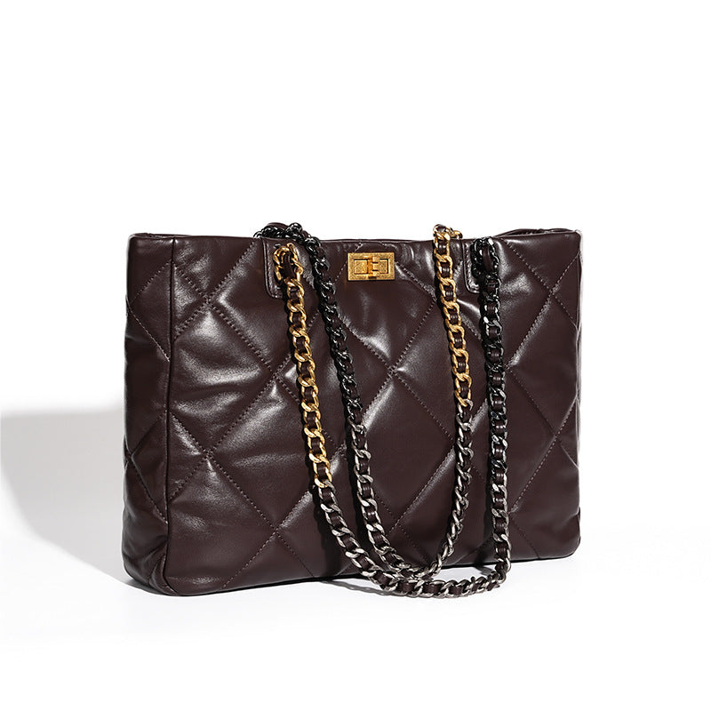Women's Sheepskin Large Capacity Genuine Leather High-grade Tote Bags