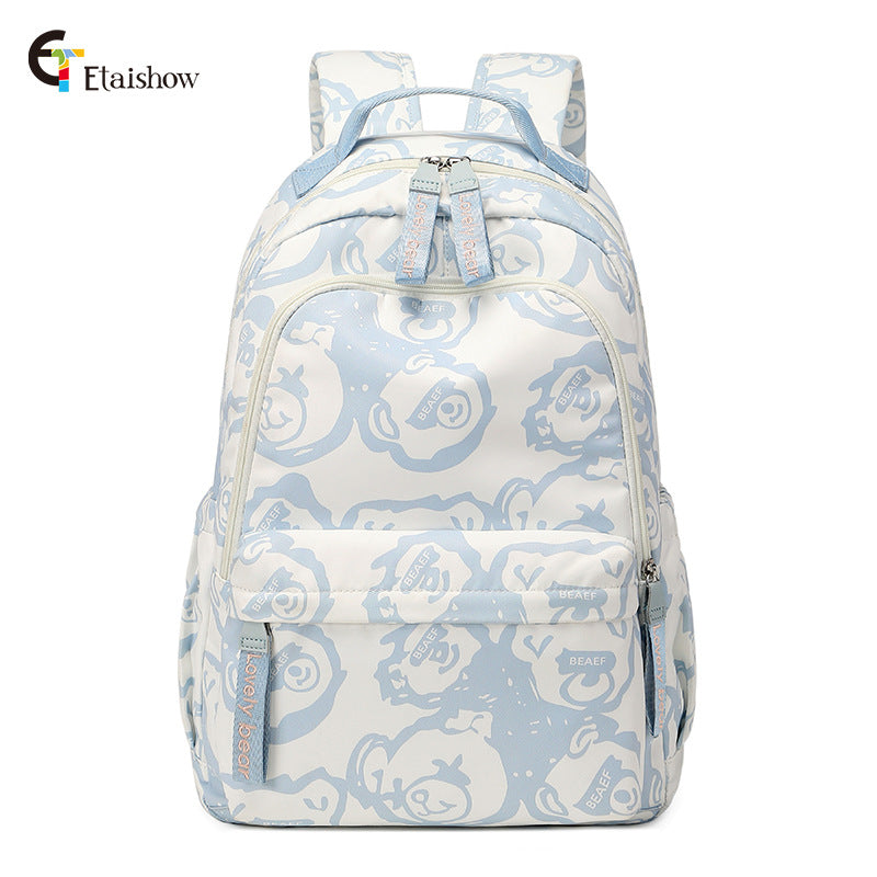 Women's Junior High Large Capacity Waterproof Cartoon Backpacks
