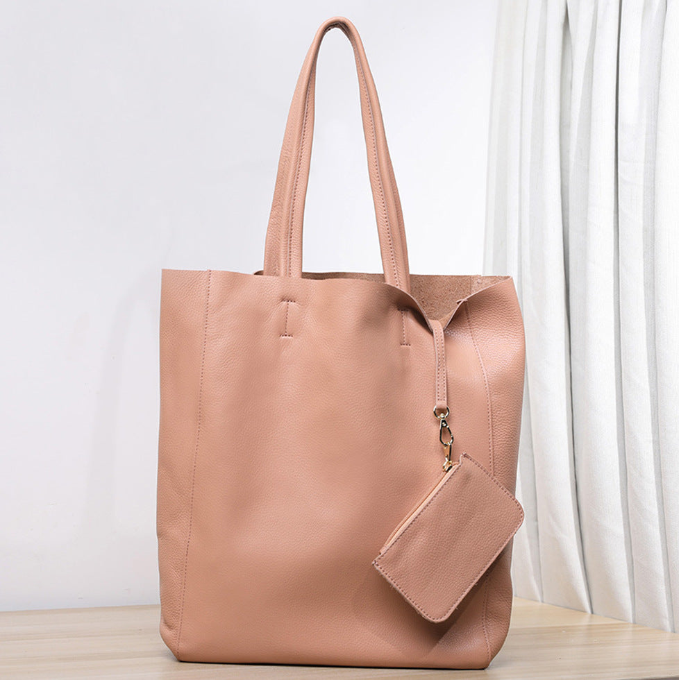 Women's Milled Cowhide Large Capacity Soft Leather Tote Bags