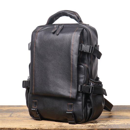 Women's & Men's & Leather Cowhide Computer Large Capacity Backpacks