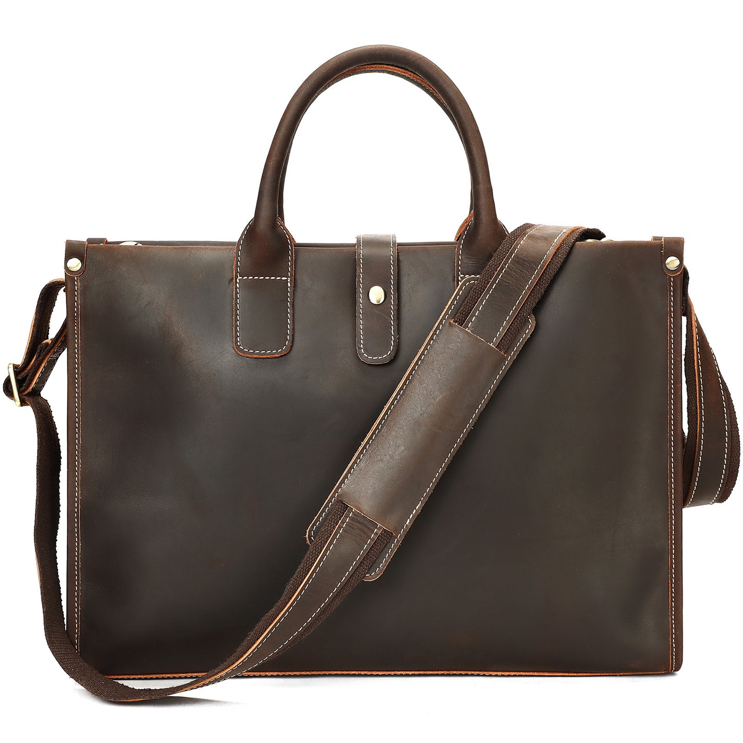 Men's Horse Leather Cowhide Large Capacity Computer Men's Briefcases