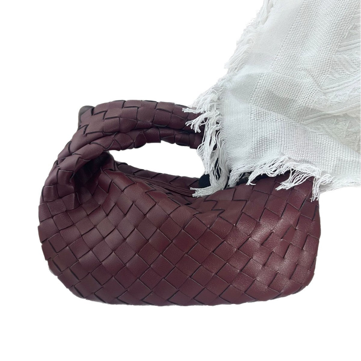 Women's Genuine Leather Hand-woven Cloud Soft Pleated Handbags