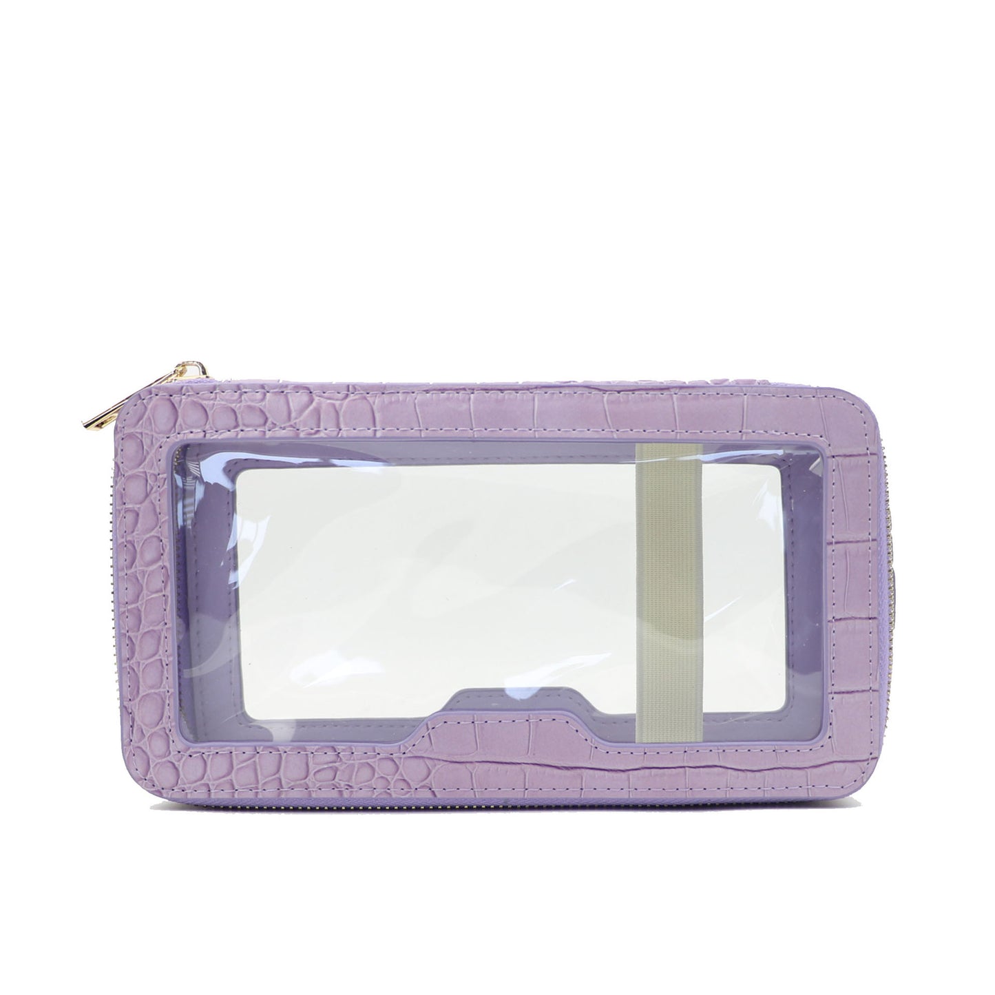Leather Transparent Waterproof Portable Toiletry Double Cosmetic Bags