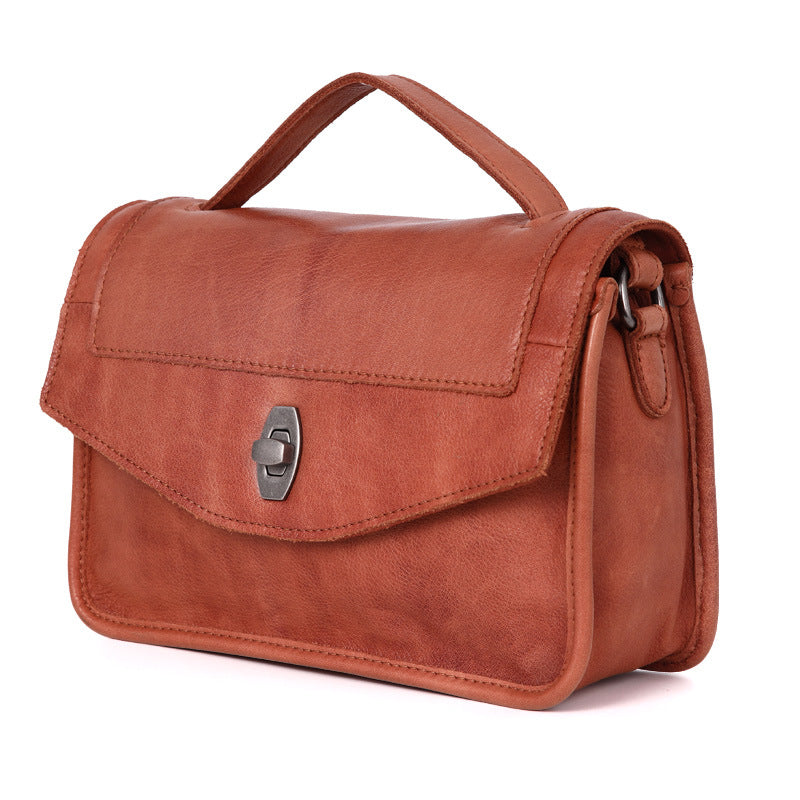 Cowhide Genuine Leather Classic Water Dyed Crossbody Bags