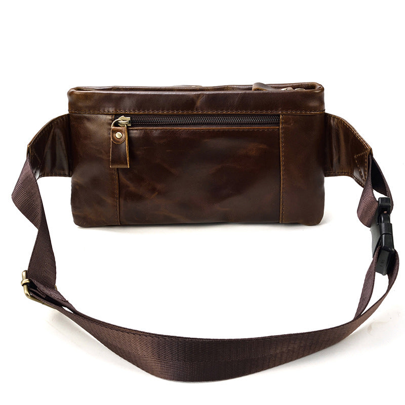 Men's Leather Pocket Crazy Horse Oil Outing Men's Waist Packs