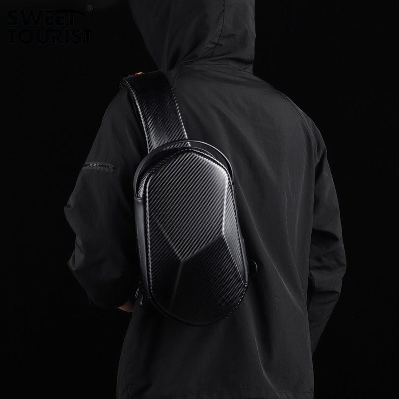 Men's Hard Shell Three-dimensional Fashion Business Multifunctional Men's Chest Bags