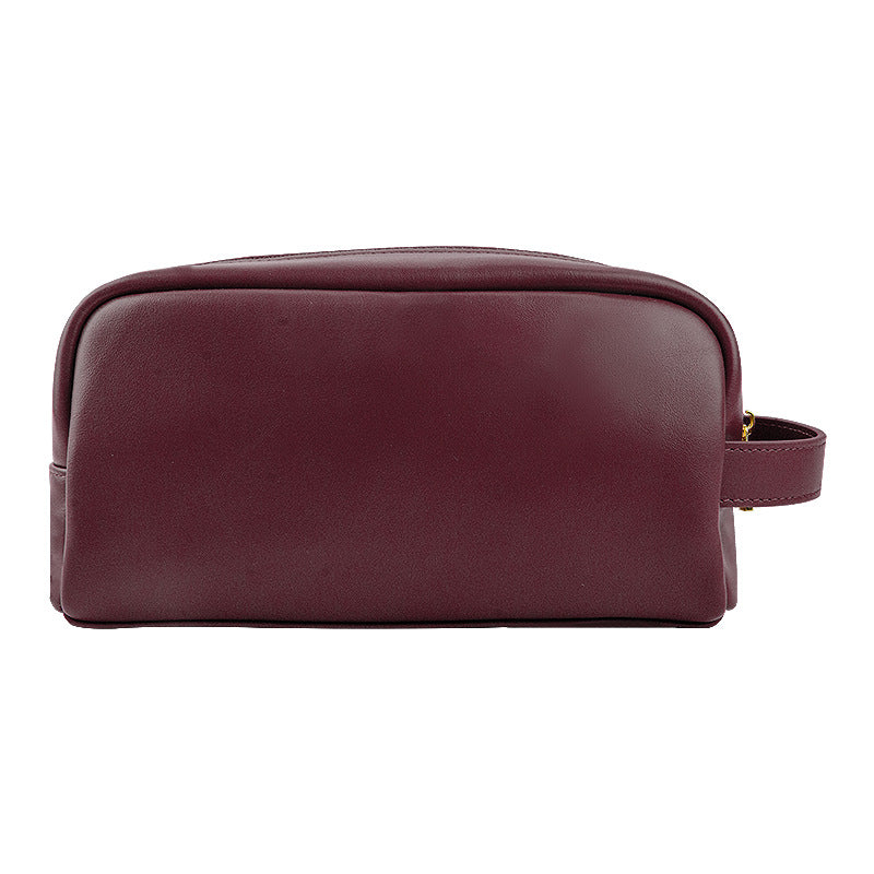 Women's & Men's Leather Large Capacity Portable Business Trip Cosmetic Bags