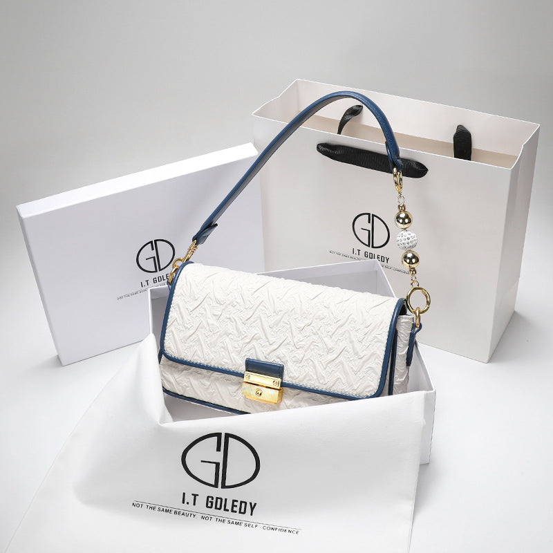 Women's Design Lucky Beads Pleated Underarm Fashion Shoulder Bags