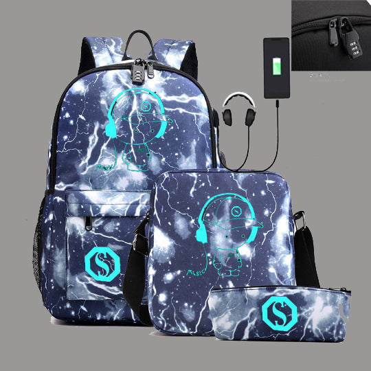 Women's & Men's & Music Boy Starry Sky Luminous Backpacks