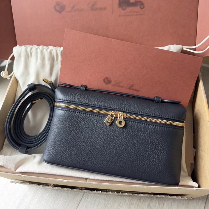 Women's Leather Lunch Box Genuine Pattern First Crossbody Bags
