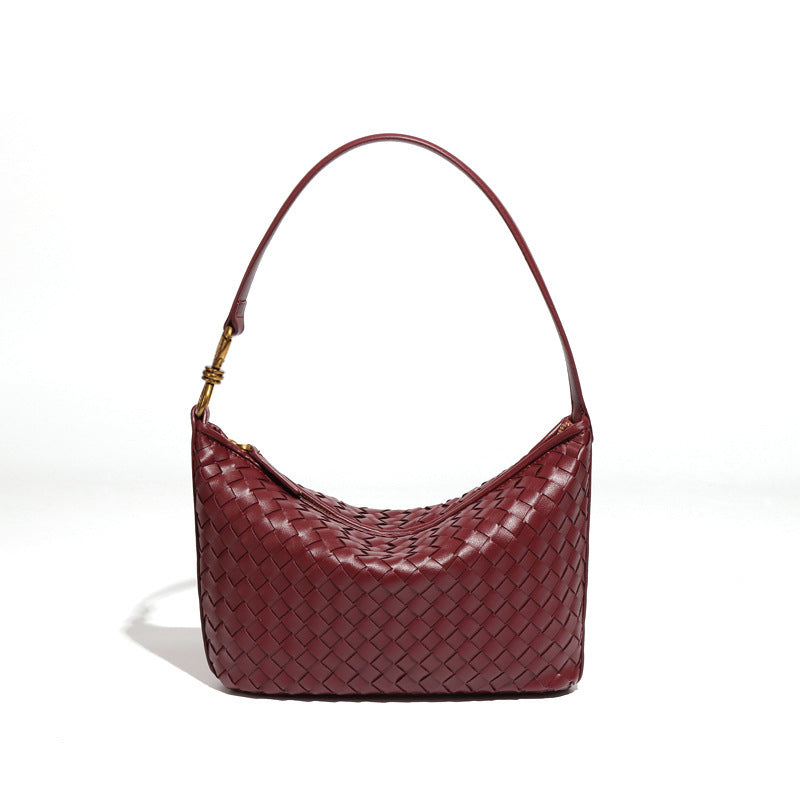 Women's Niche Hand-woven Fashion Simple Lunch Box Shoulder Bags