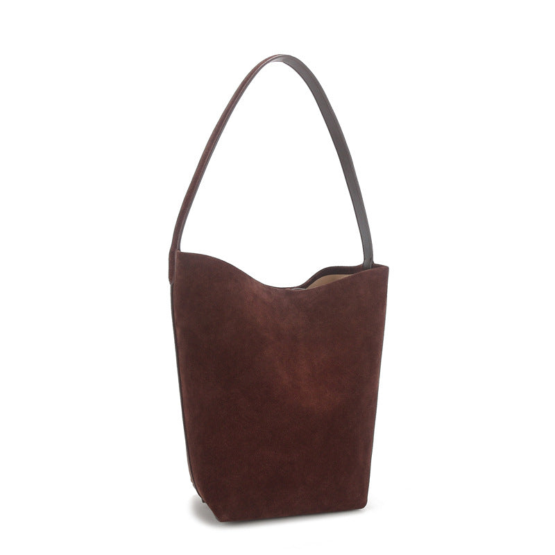 Women's Suede Leather Performance Large Capacity Commuter Shoulder Bags
