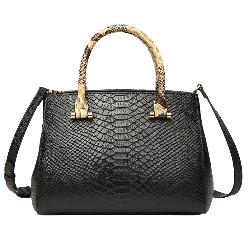 Women's First Layer Cowhide Hand High Sense Mother Genuine Handbags