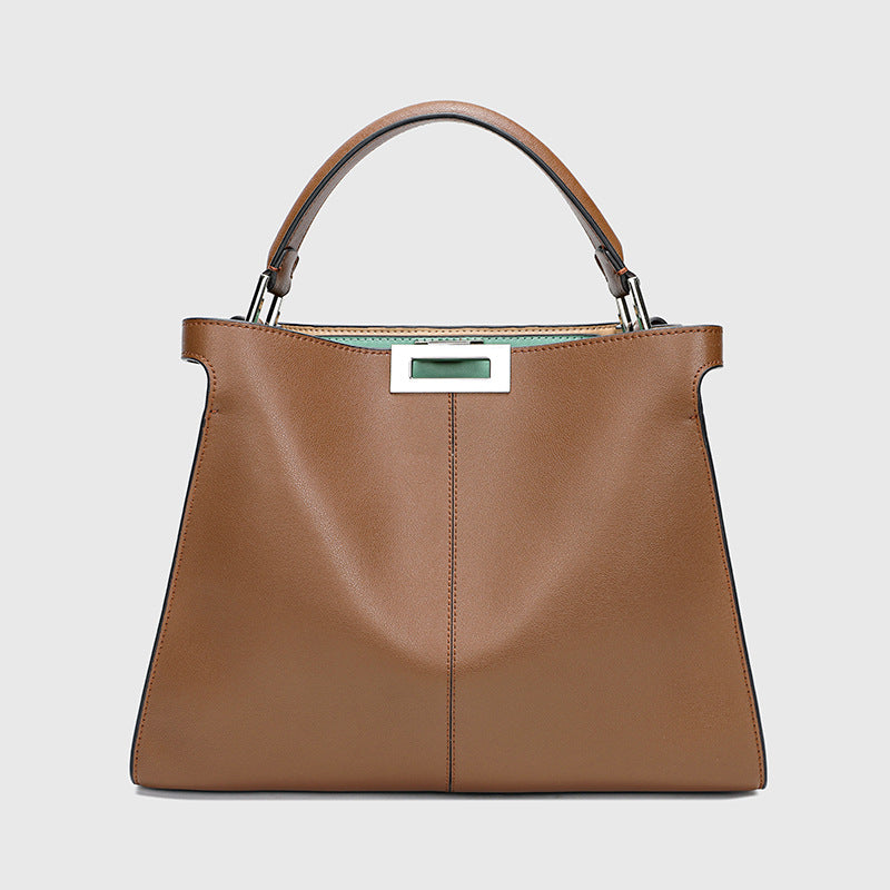Women's Large Capacity Retro Leather Twist Hand Bags