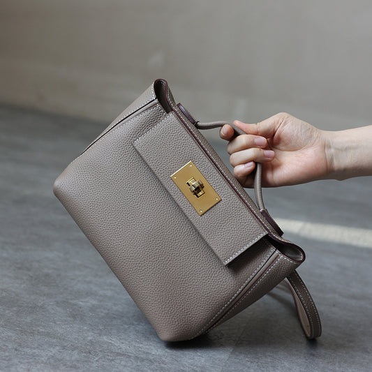 Women's Genuine Leather Retro Commuter Texture Light Bags