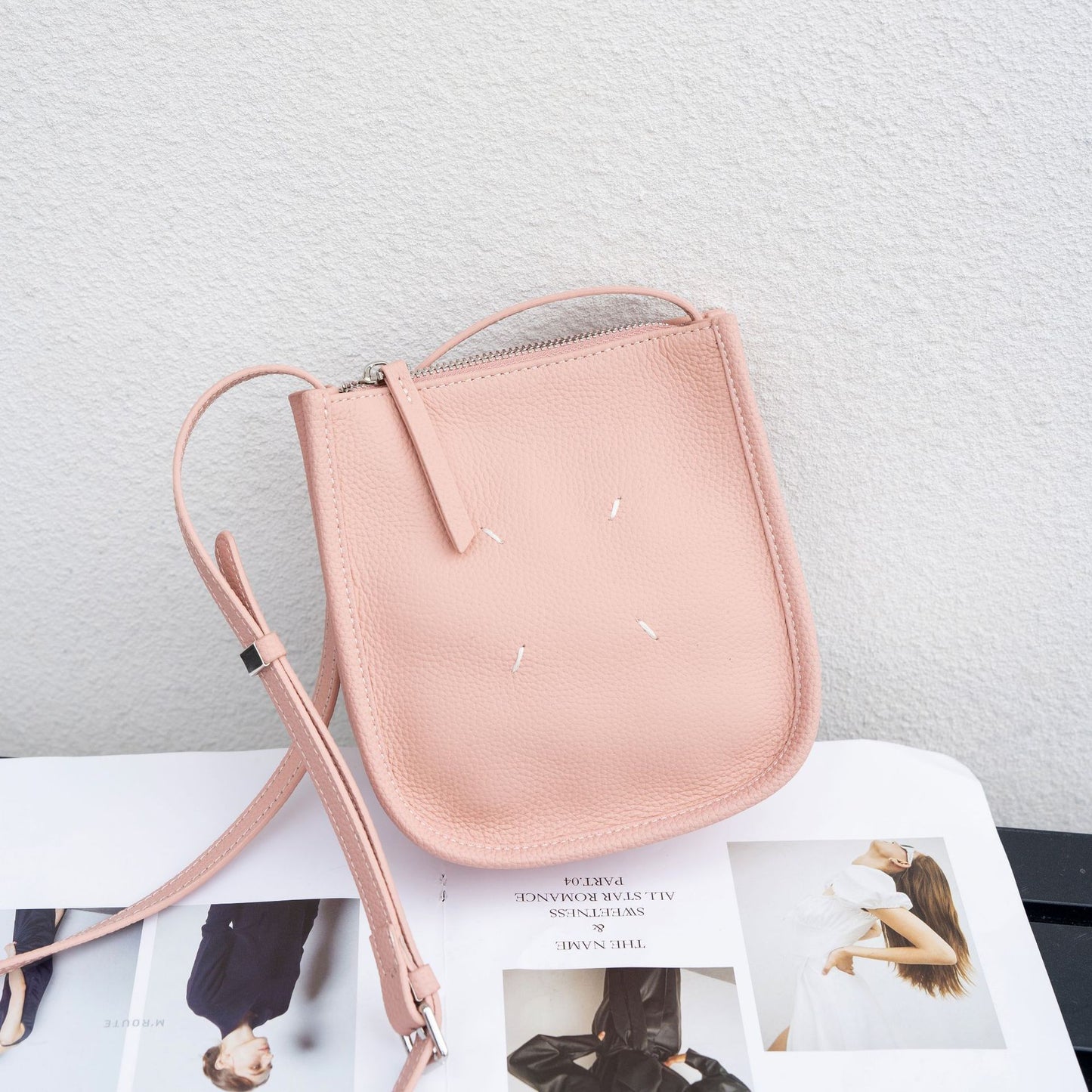 Women's First Layer Leather Simple Genuine Practical Phone Bags