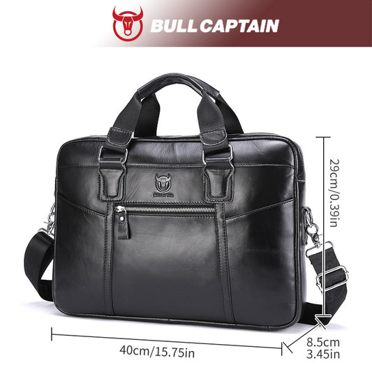 Leather Goods Large Capacity Top Layer Men's Briefcases
