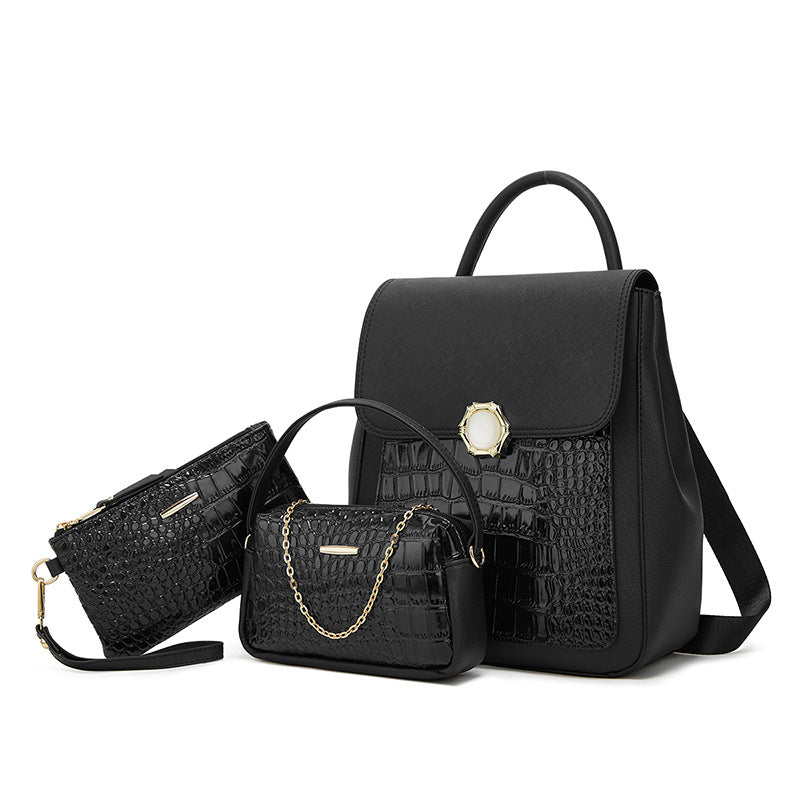 Women's Fashion Korean Style Three-piece Suit Backpacks