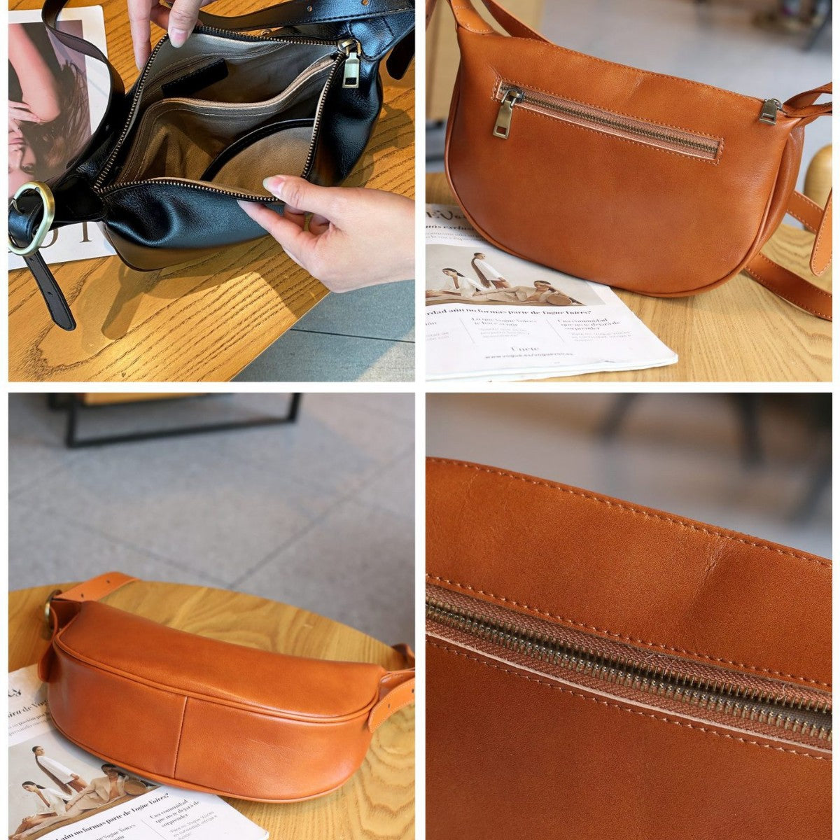 Women's Genuine Leather Dumpling Underarm Large Capacity Shoulder Bags