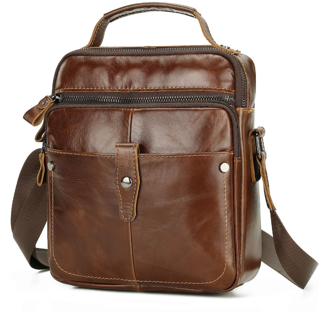 Men's Trendy Fashion Large Capacity Top Layer Men's Messenger Bags