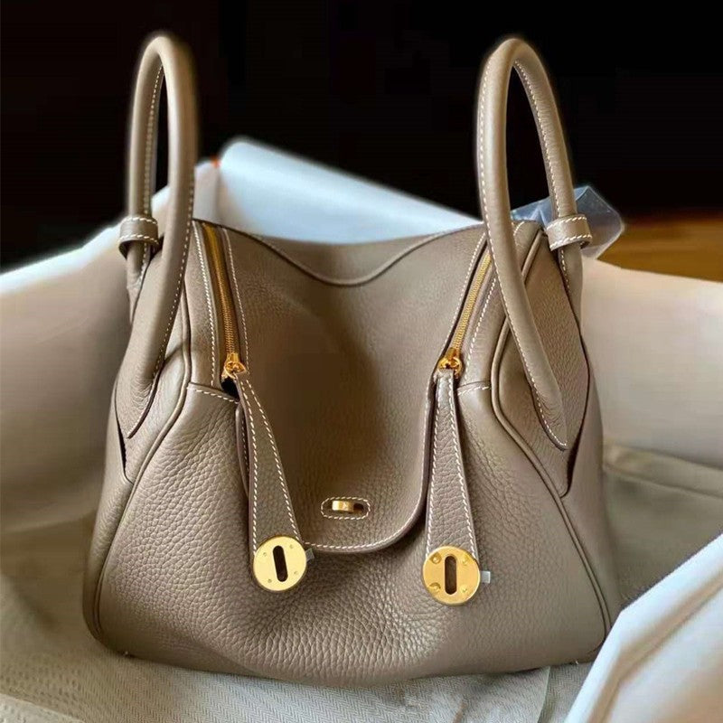 Women's Layer Doctor Lychee Pattern Lindy Medical Box Shoulder Bags