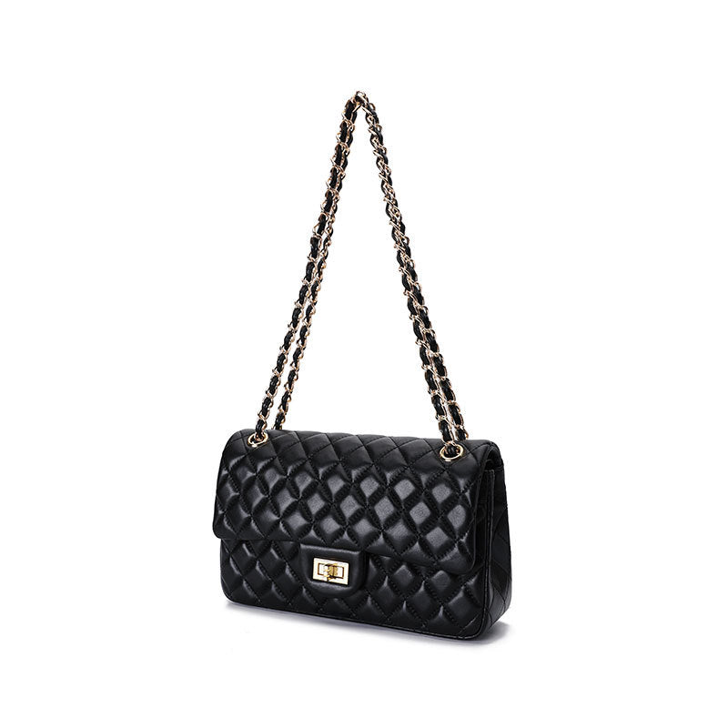 Women's Rhombus Chain Sheepskin Classic Fashion Genuine Shoulder Bags