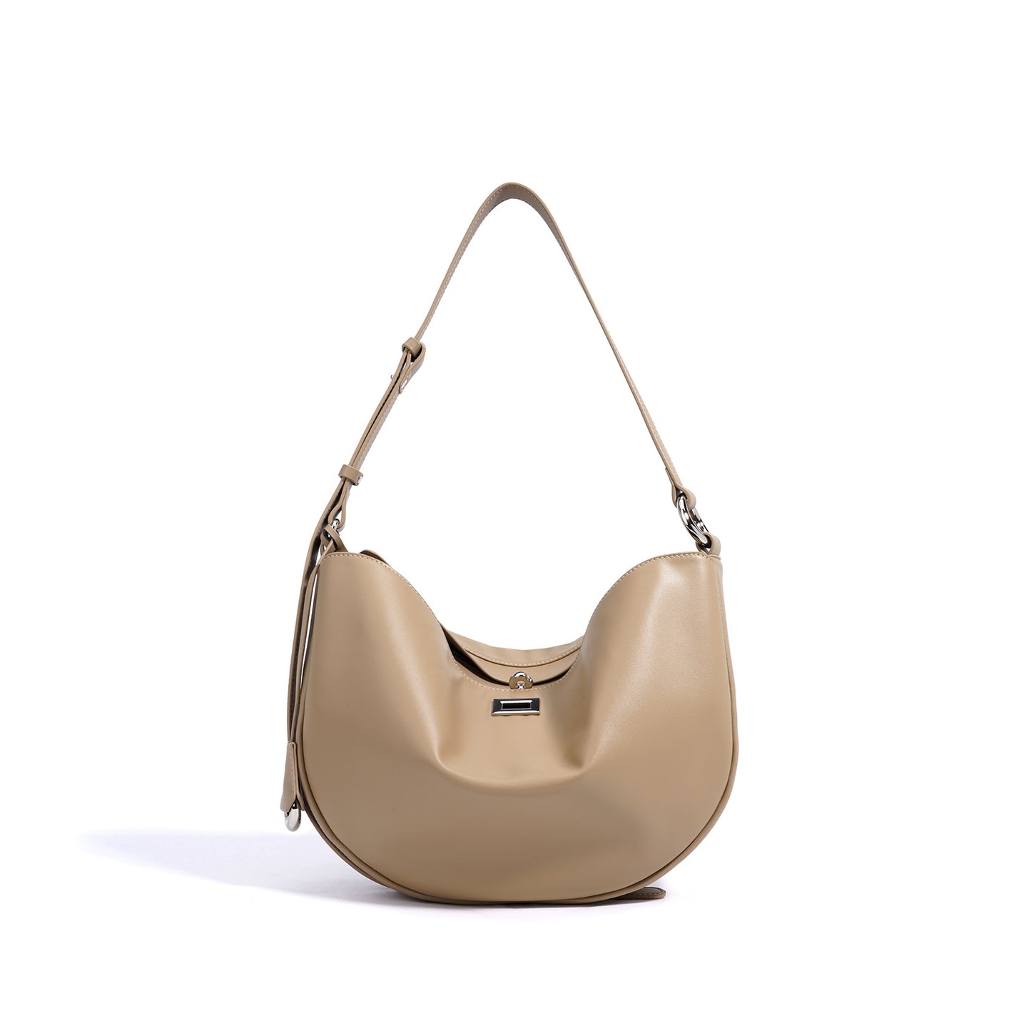 Women's Simple Authentic Leather Tactile Feel Twist Crossbody Bags
