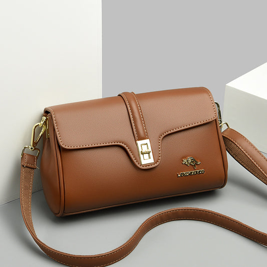 Simple Korean Style Soft Leather Flip Bags